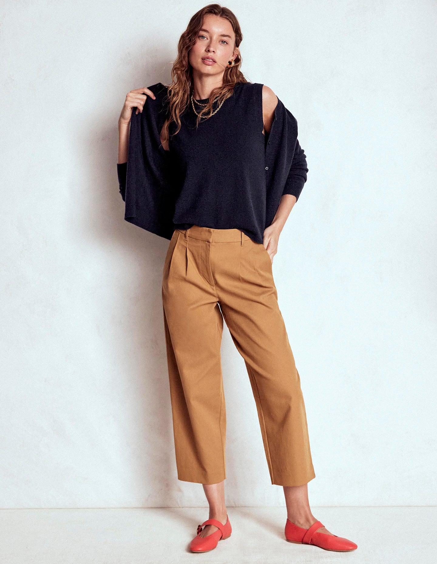 Eva Cashmere Crew Cardigan-Navy-4