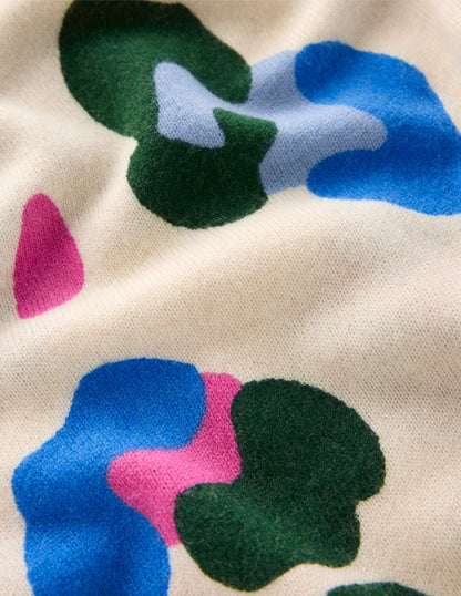 Lydia Cashmere Jumper-Warm Ivory, Leopard-6