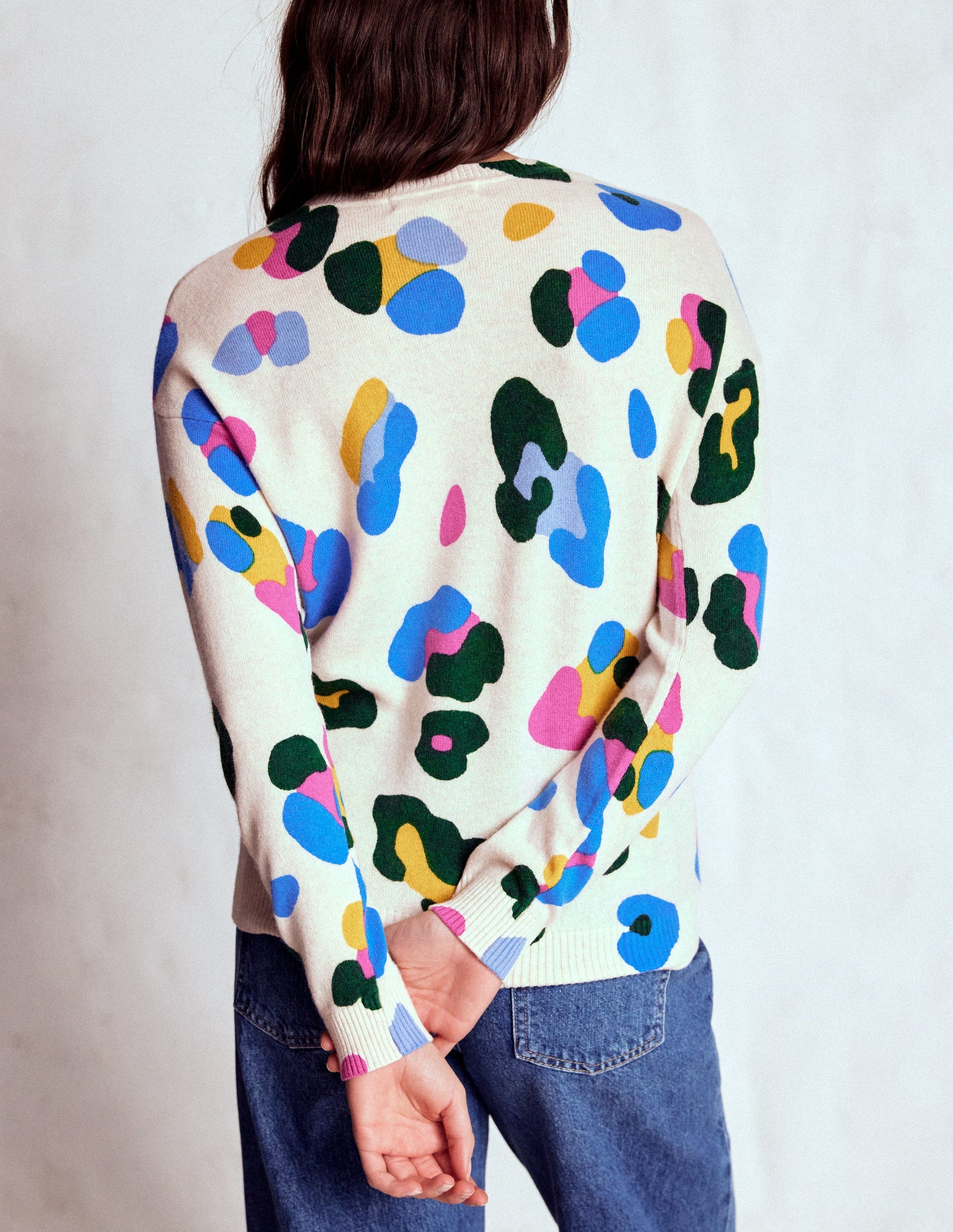 Lydia Cashmere Jumper-Warm Ivory, Leopard-3