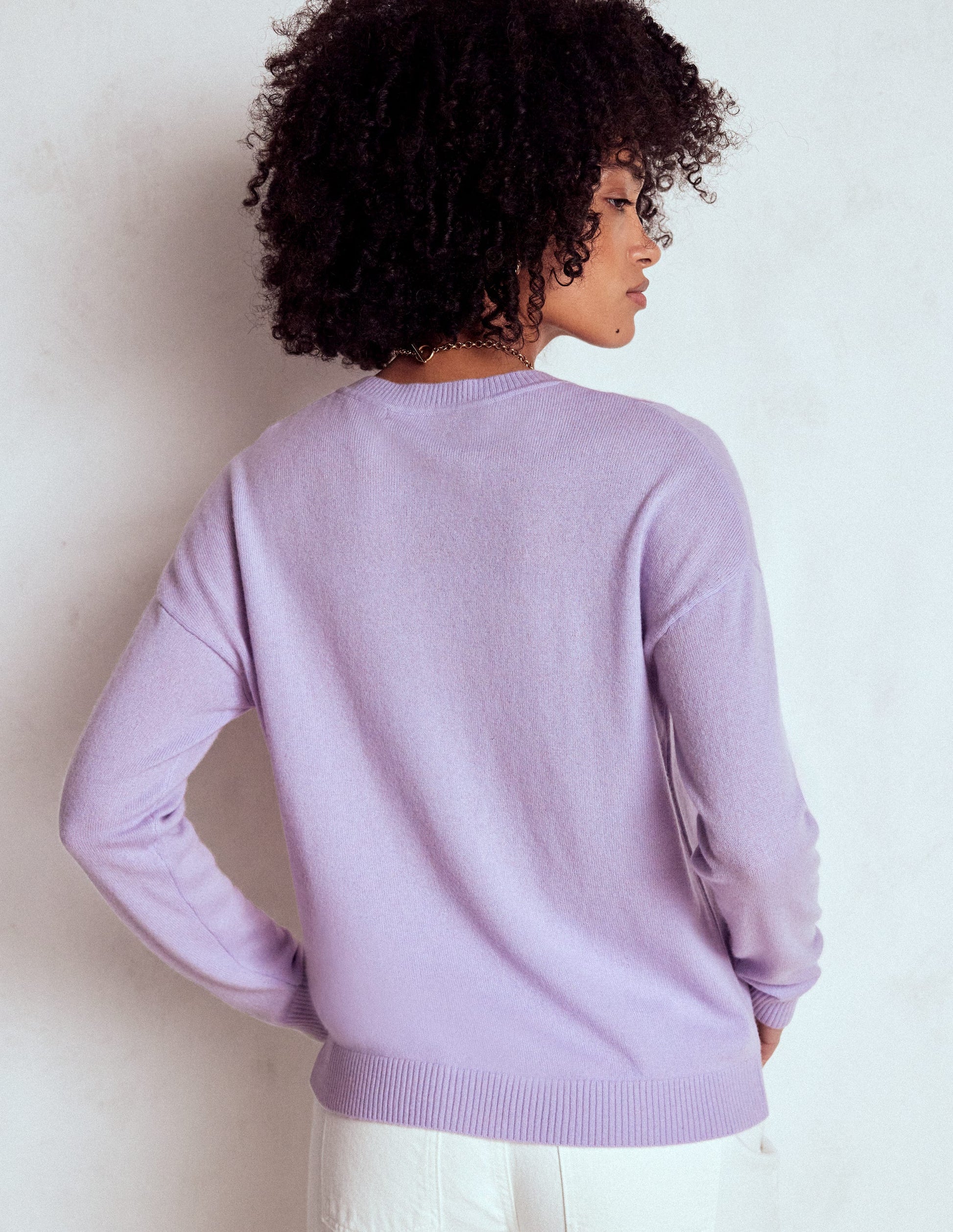 Lydia Cashmere Jumper-Purple Heart-3