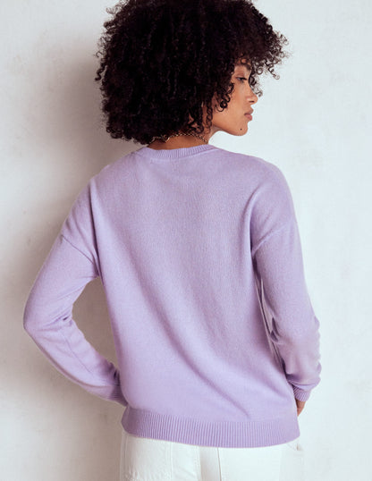 Lydia Cashmere Jumper-Purple Heart-3