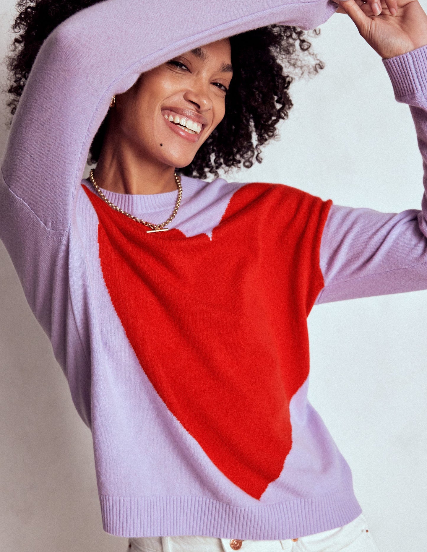 Lydia Cashmere Jumper-Purple Heart