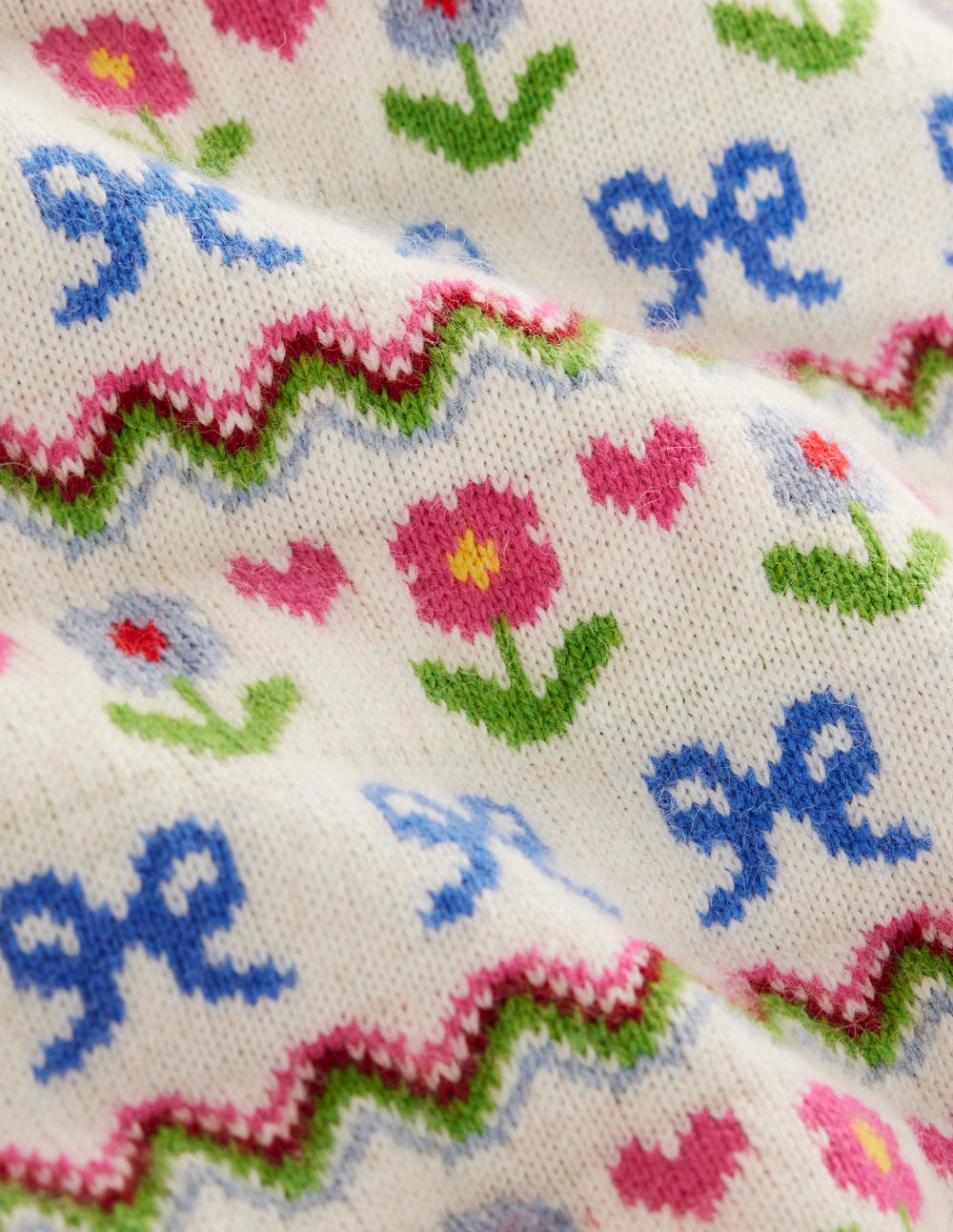Edie Fair Isle Tank-Oatmeal Melange, Flowers - Image 7