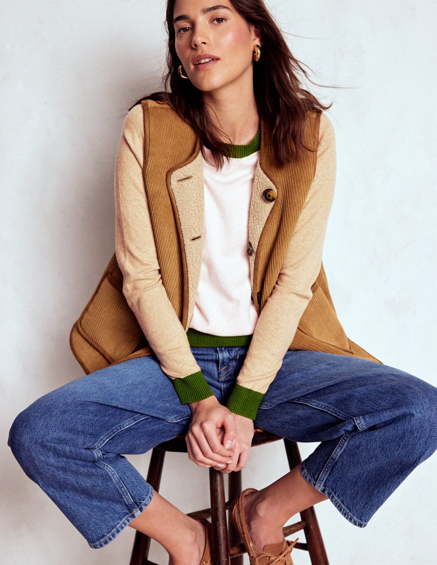 Meg Raglan Sleeve Jumper-Pink, Green Colour Block