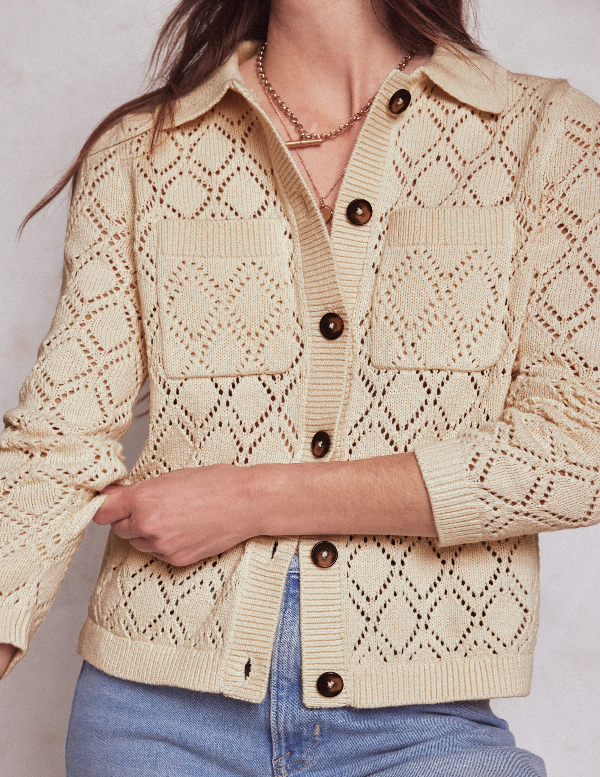 Astrid Knitted Shirt-Warm Ivory - Image 2