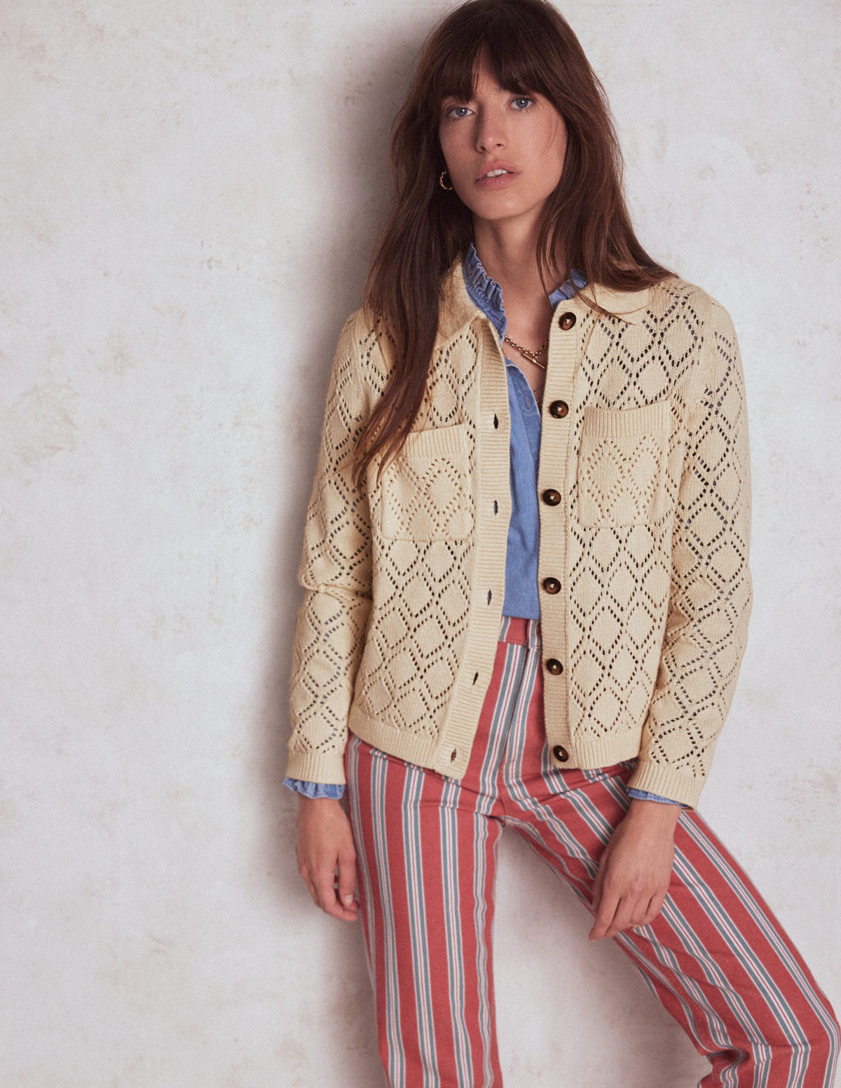 Astrid Knitted Shirt-Warm Ivory - Image 4