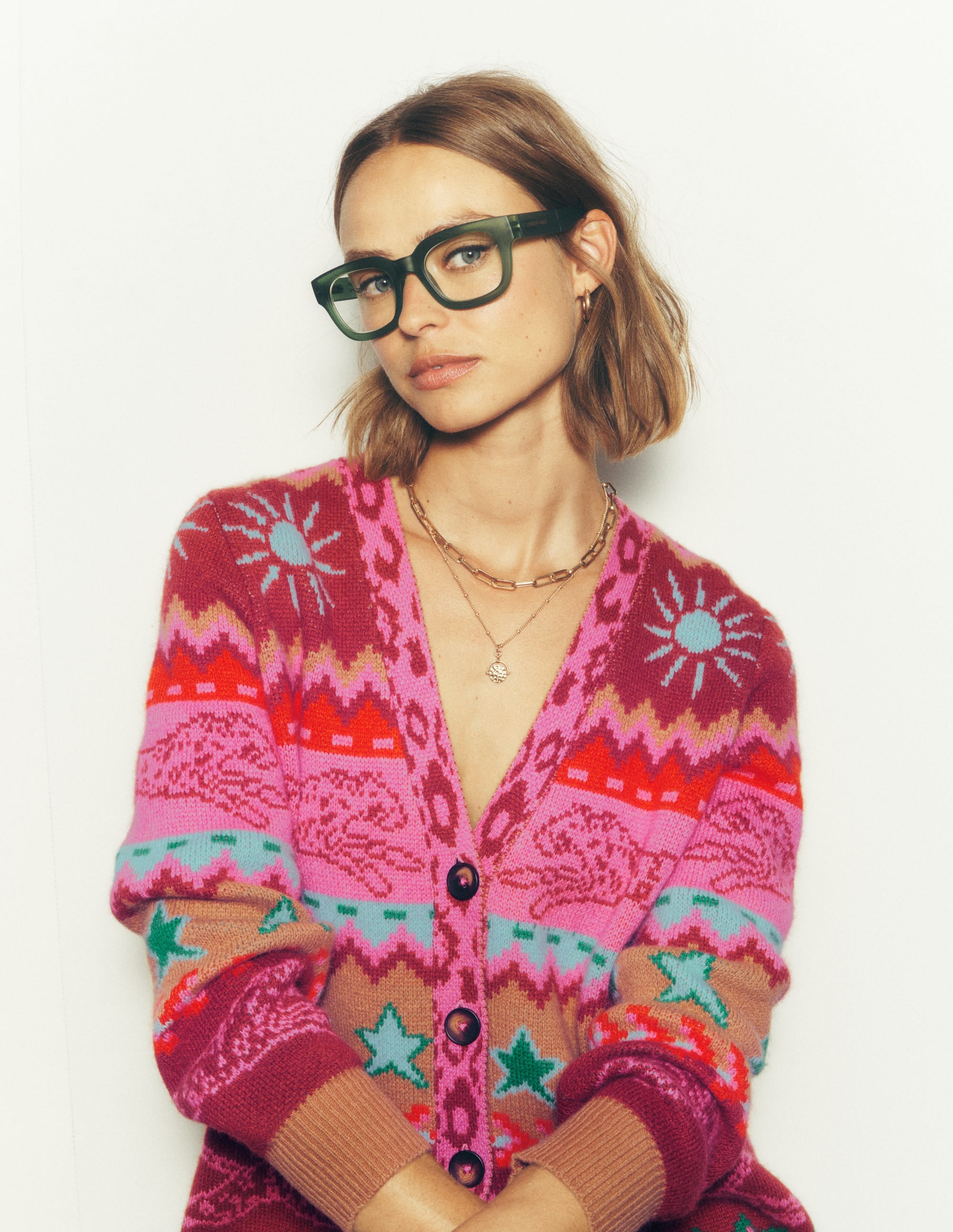 Quinn Boyfriend Cardigan-Camel, Cheetahs - Image 6