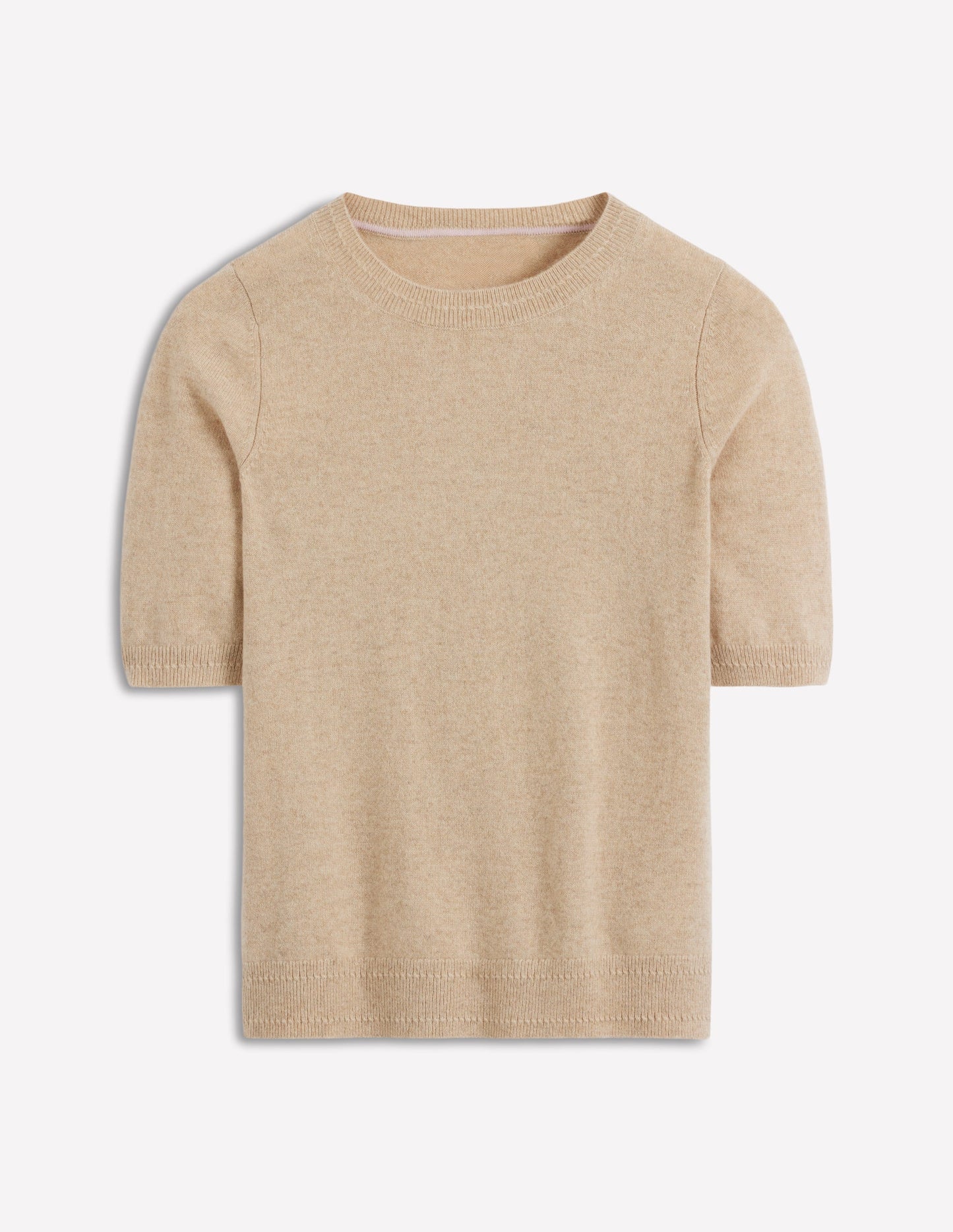 Eva Cashmere T-Shirt-Chinchilla Melange