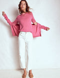 Eva Cashmere T-Shirt-Rose Pink Melange