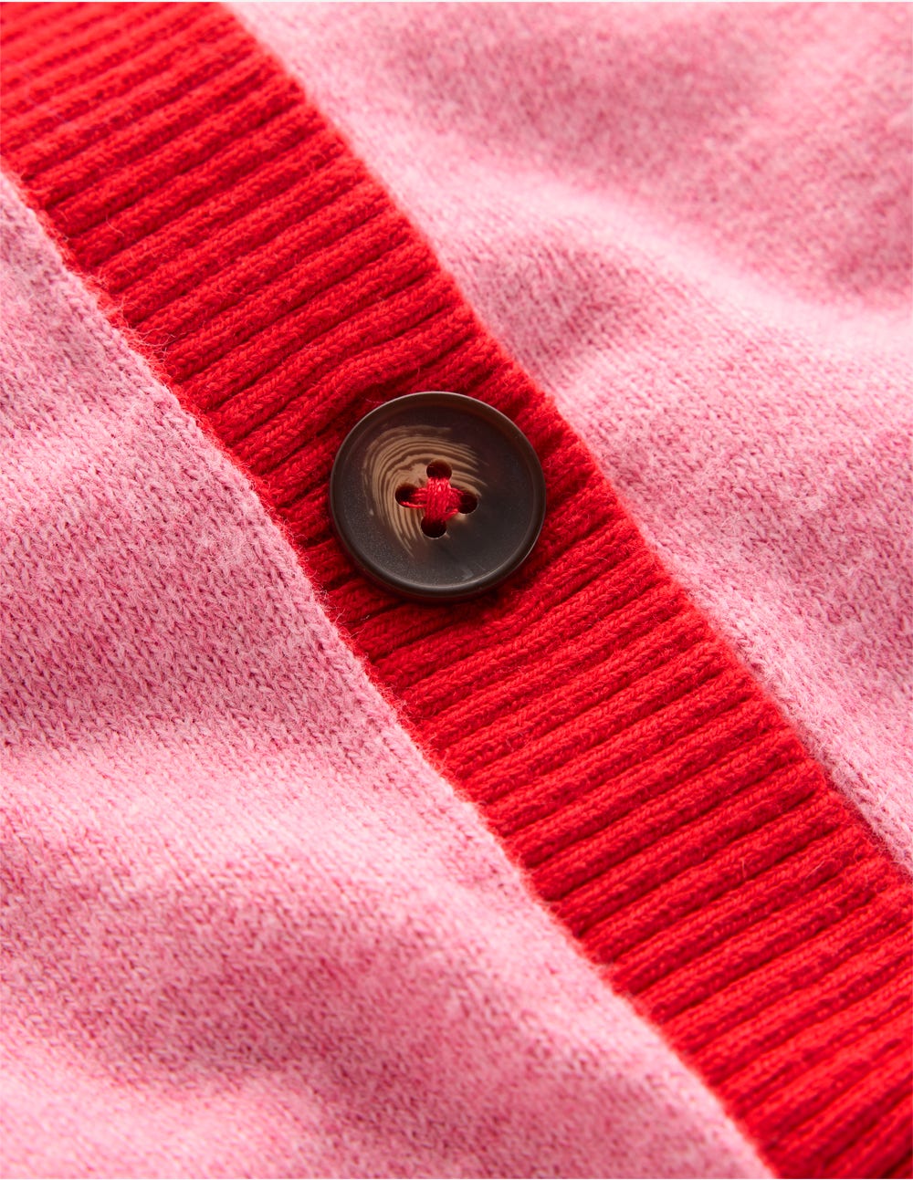 Meg Raglan Sleeve Cardigan-Camel, Pink Colour Block