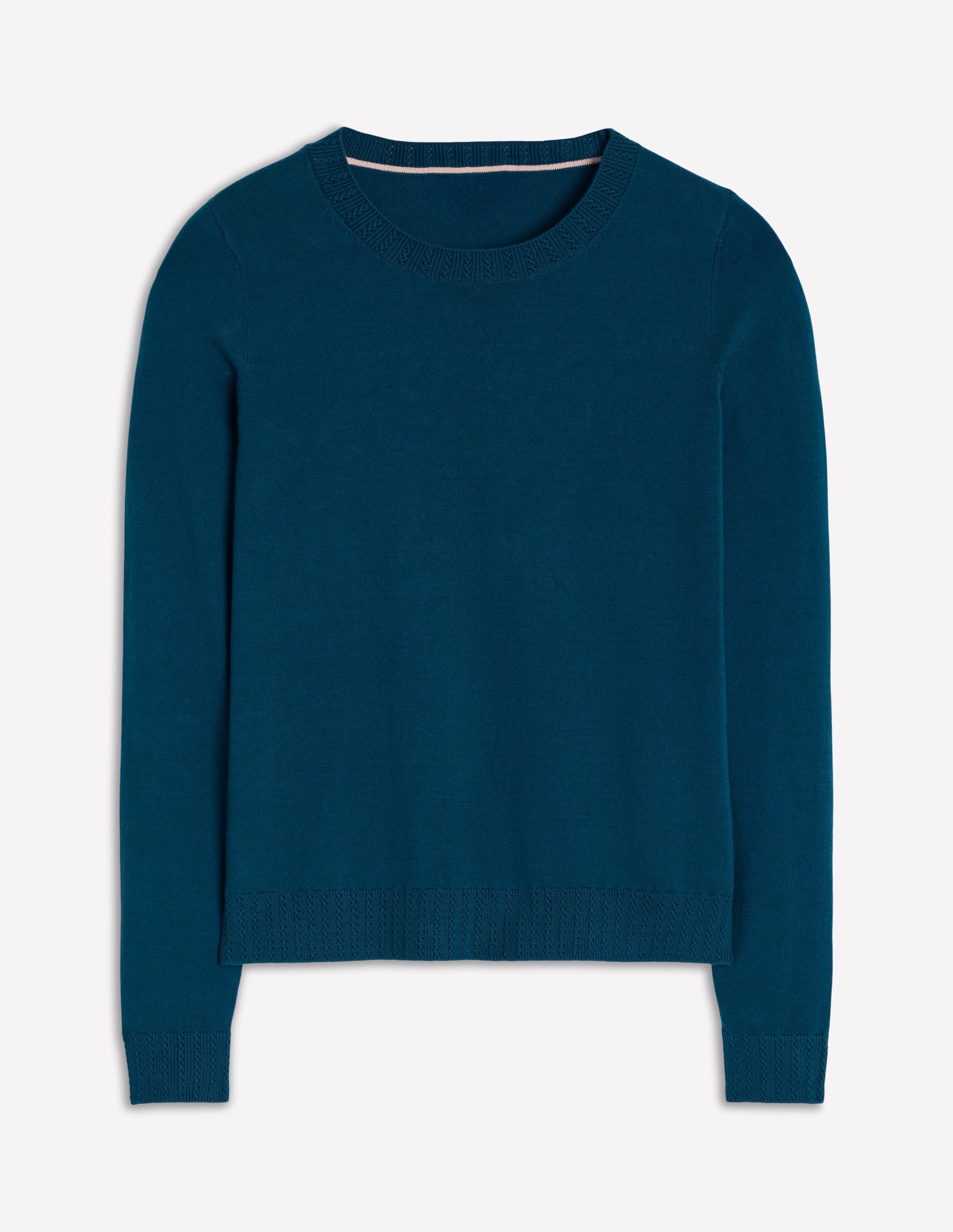 Emilia Cotton Crew Jumper-Harbour Blue - Image 5