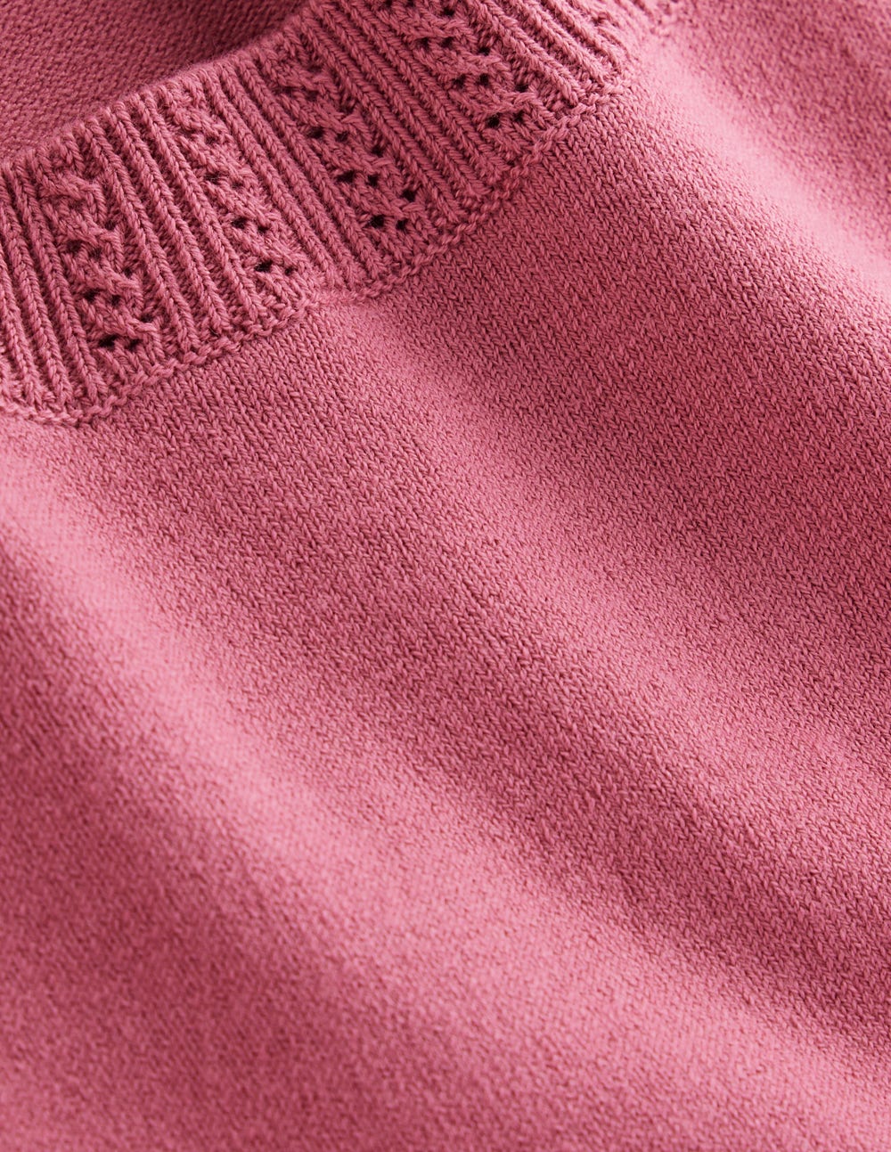 Emilia Cotton Crew Jumper-Pink Heather