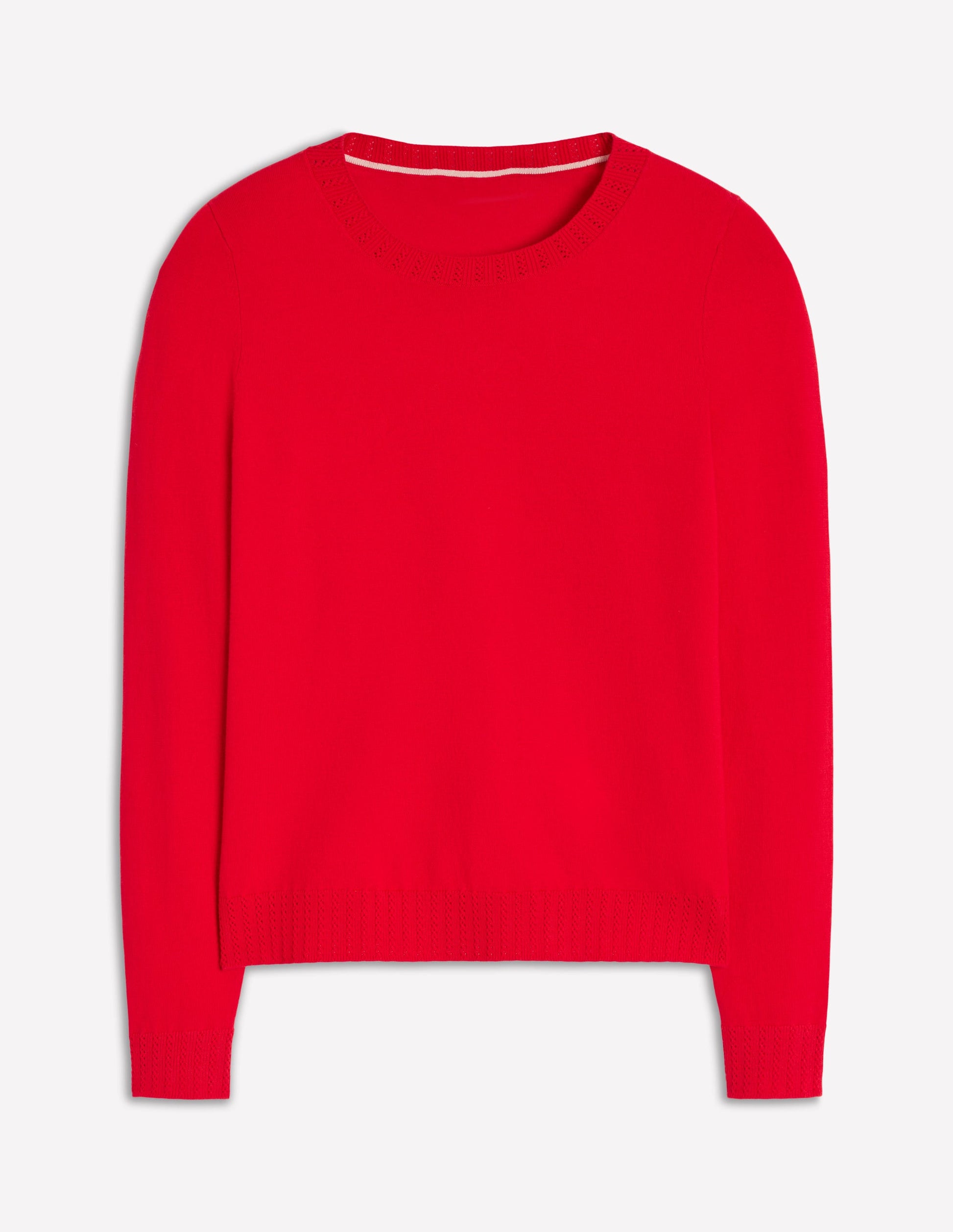Emilia Cotton Crew Jumper-Poppy Red-7