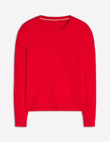 Emilia Cotton Crew Jumper-Poppy Red-7