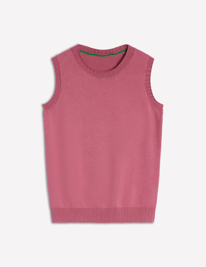Emilia Cotton Crew Neck Tank-Pink Heather-6