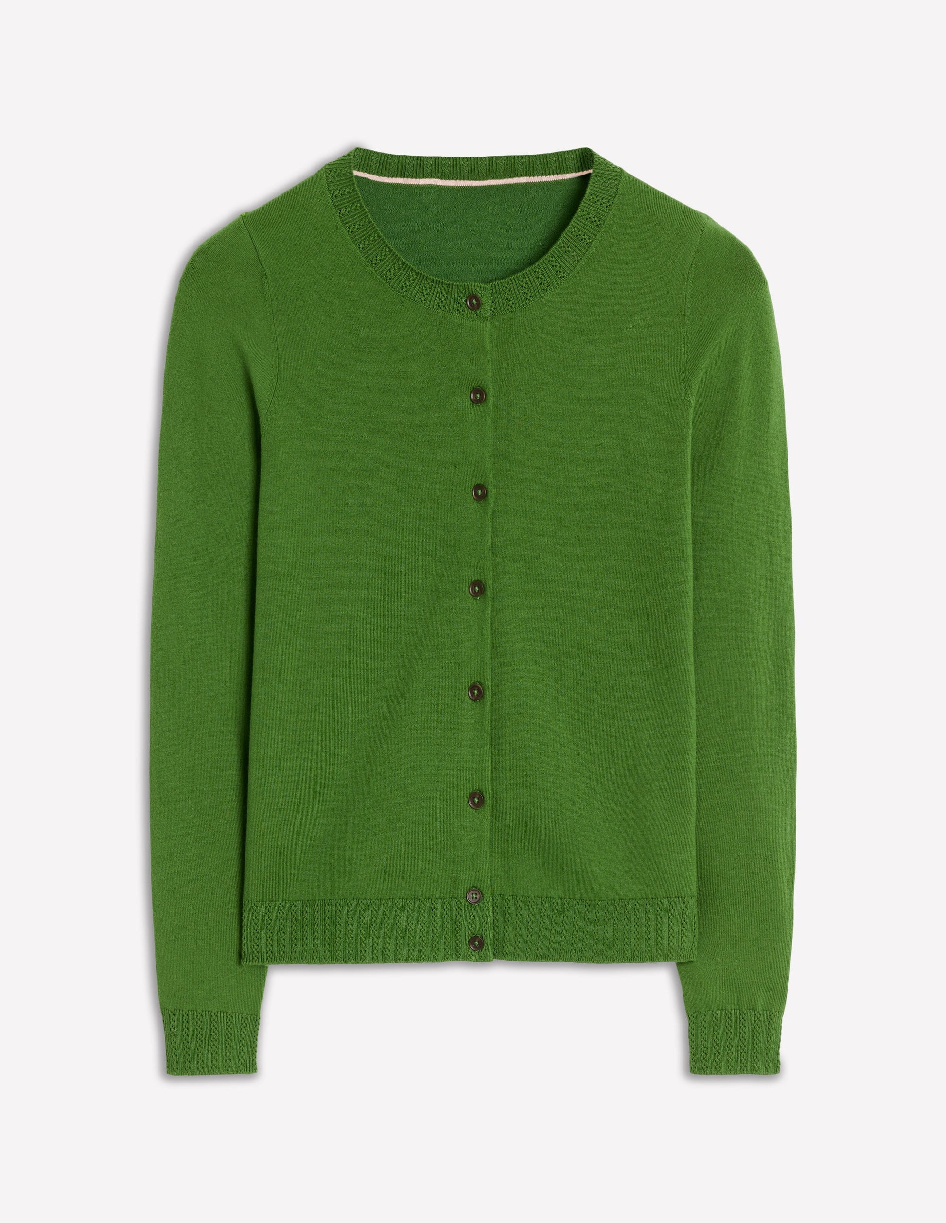 Emilia Cotton Crew Cardigan-Promenade Green-5
