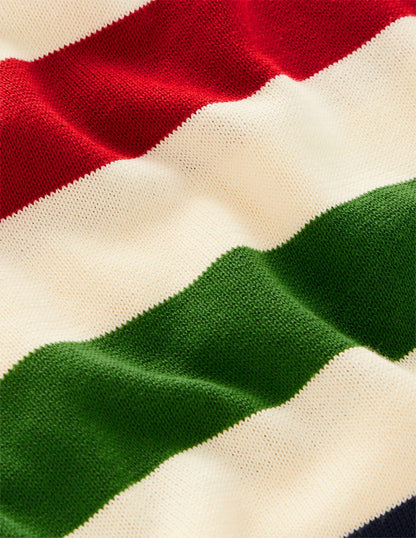 Lara Relaxed Cotton Jumper-Ivory, Multi Stripe-7