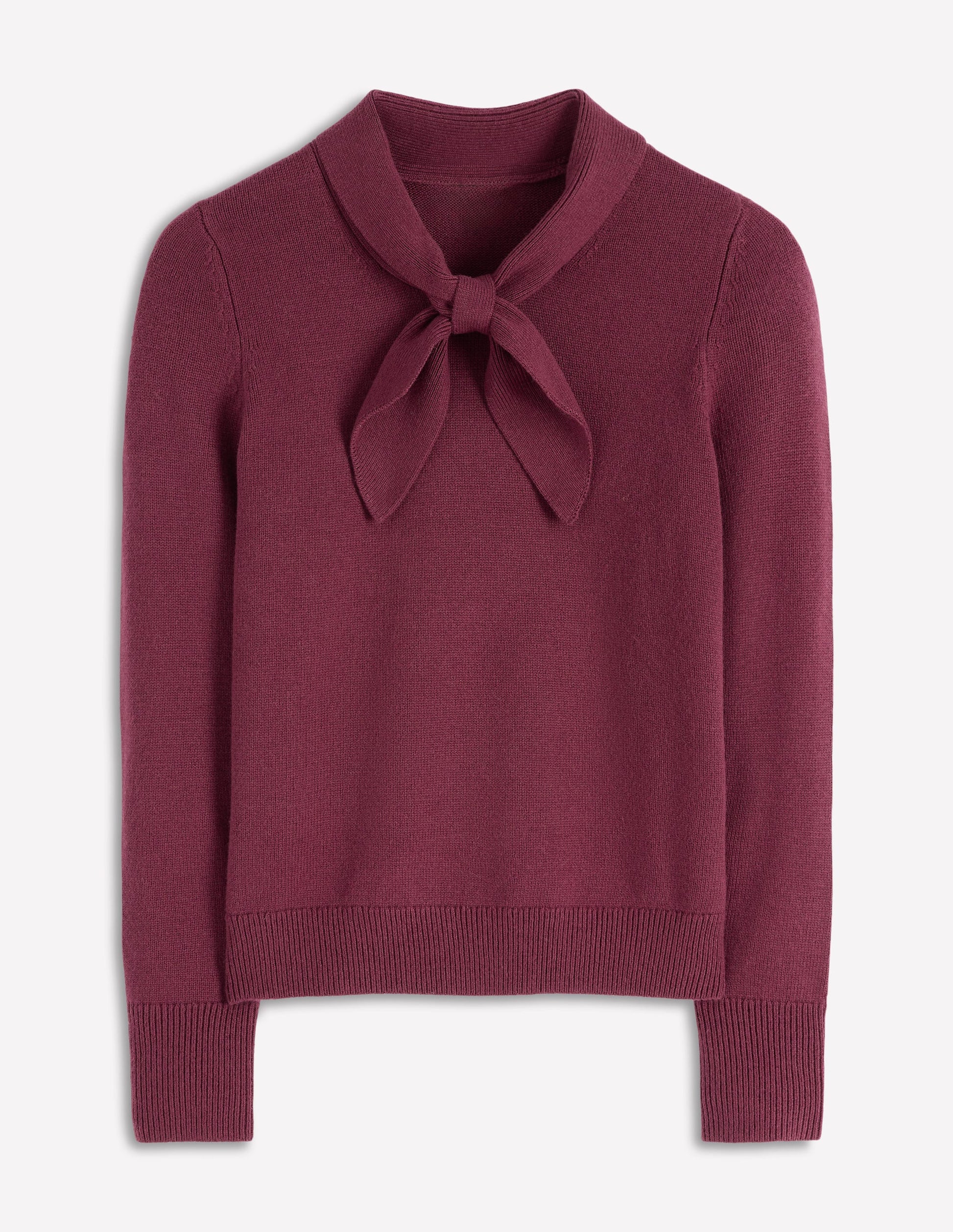 Knitted Bow Jumper-Deep Wisteria-5