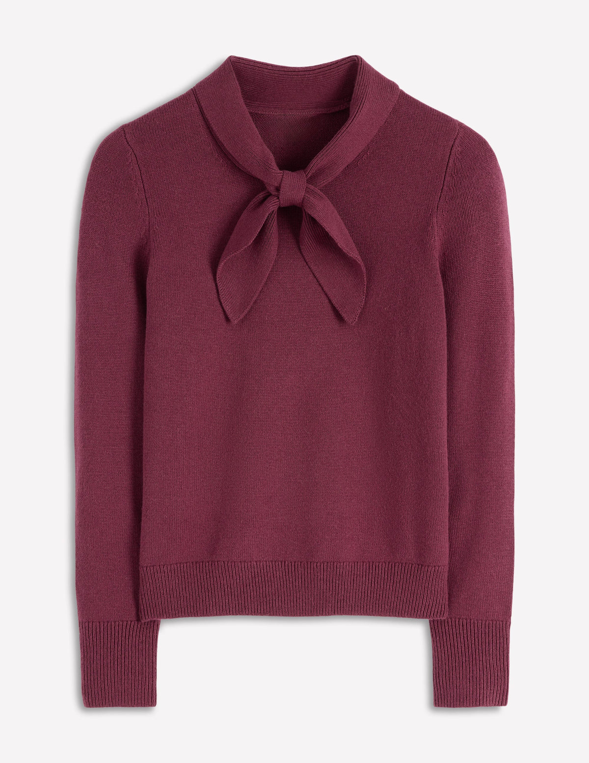 Knitted Bow Jumper-Deep Wisteria - Image 5