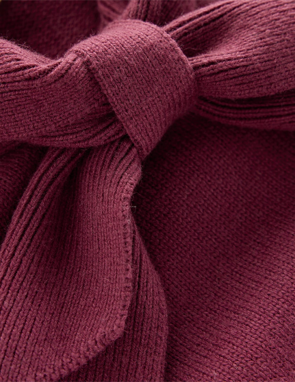 Knitted Bow Jumper-Deep Wisteria