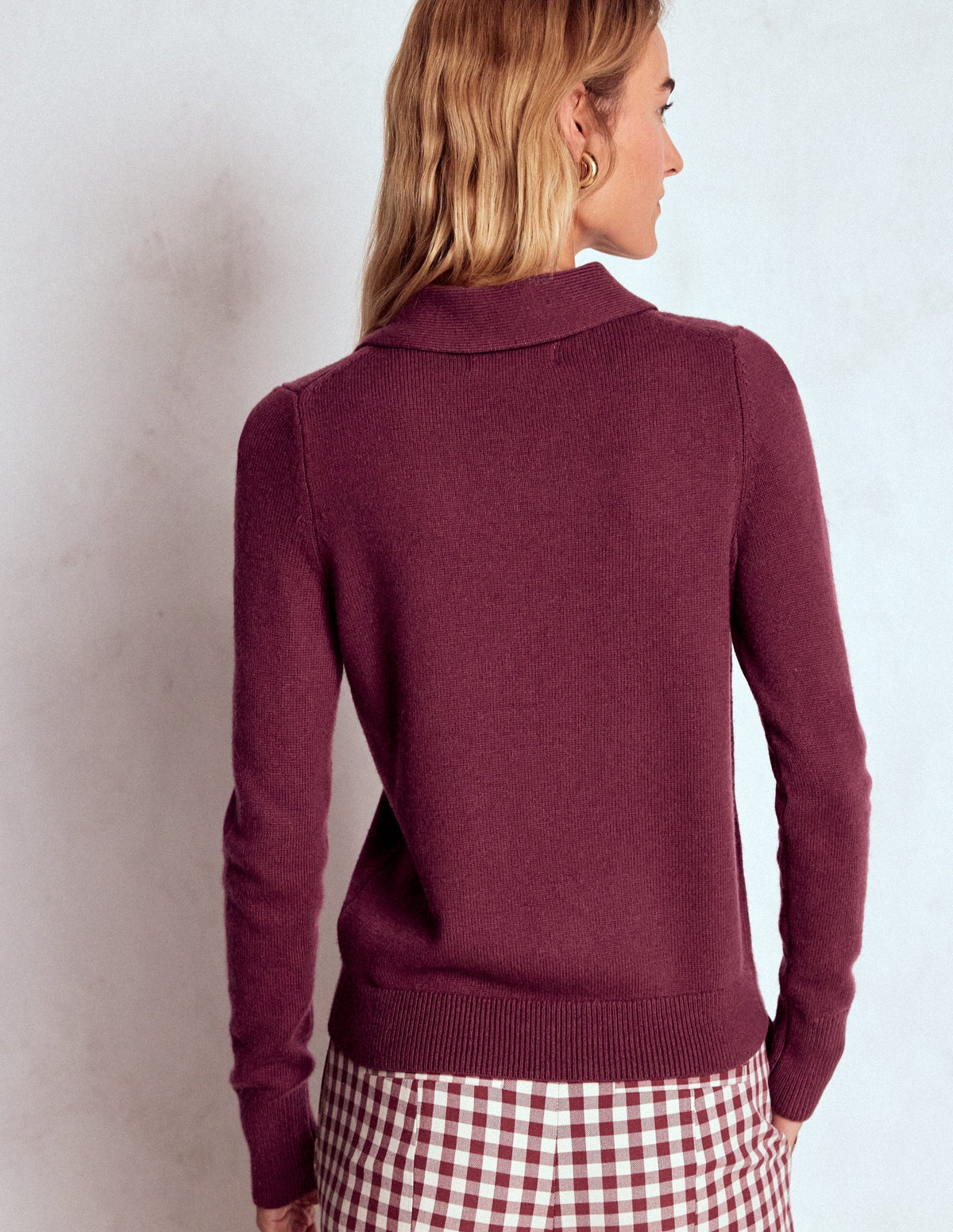 Knitted Bow Jumper-Deep Wisteria - Image 3