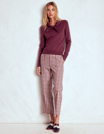 Knitted Bow Jumper-Deep Wisteria-4