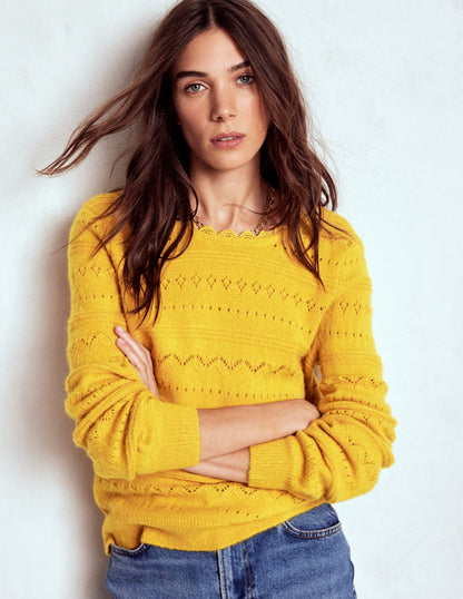 Leticia Lace Trim Jumper-Golden Rye-2