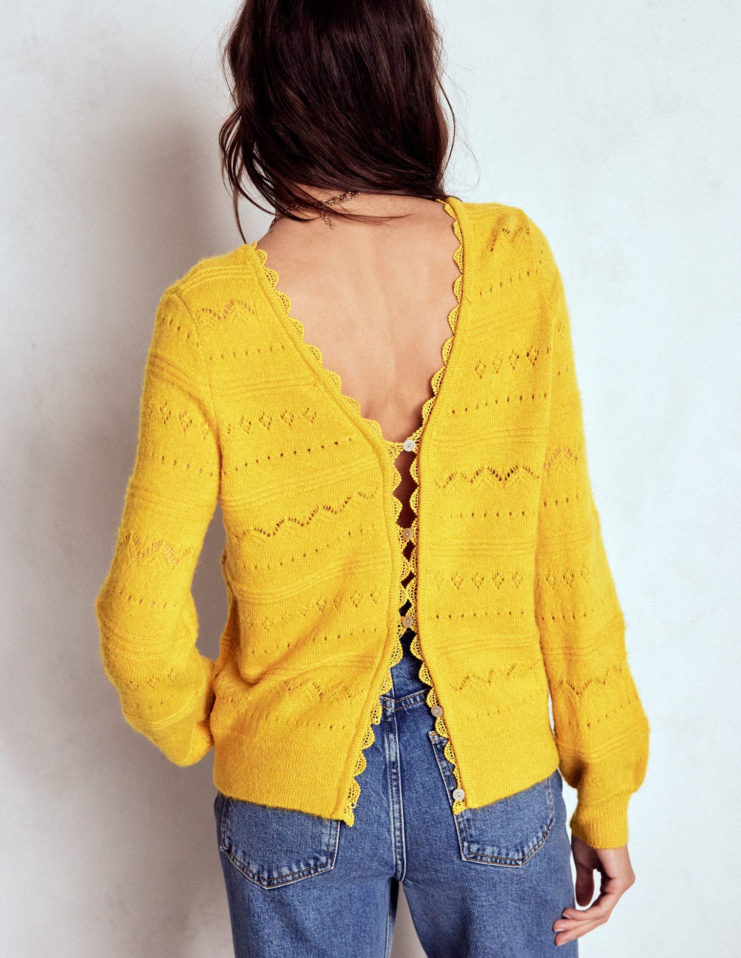 Leticia Lace Trim Jumper-Golden Rye