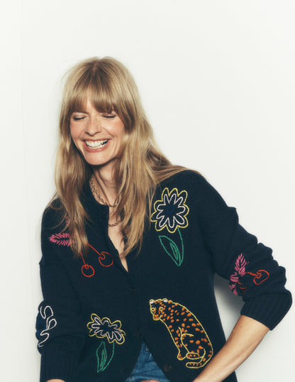 Natalie Embroidered Cardigan-Navy Embroidery-5