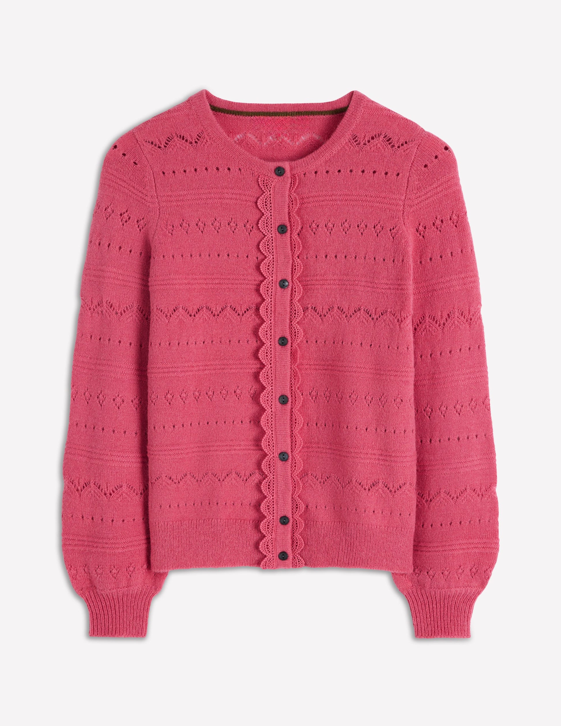 Leticia Lace Trim Cardigan-Rose Pink-6