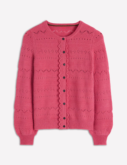 Leticia Lace Trim Cardigan-Rose Pink-6