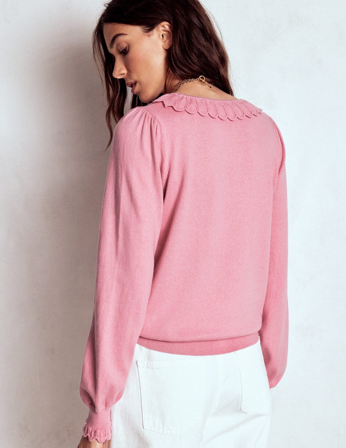 Melina Cotton Ruffle Jumper-Formica Pink
