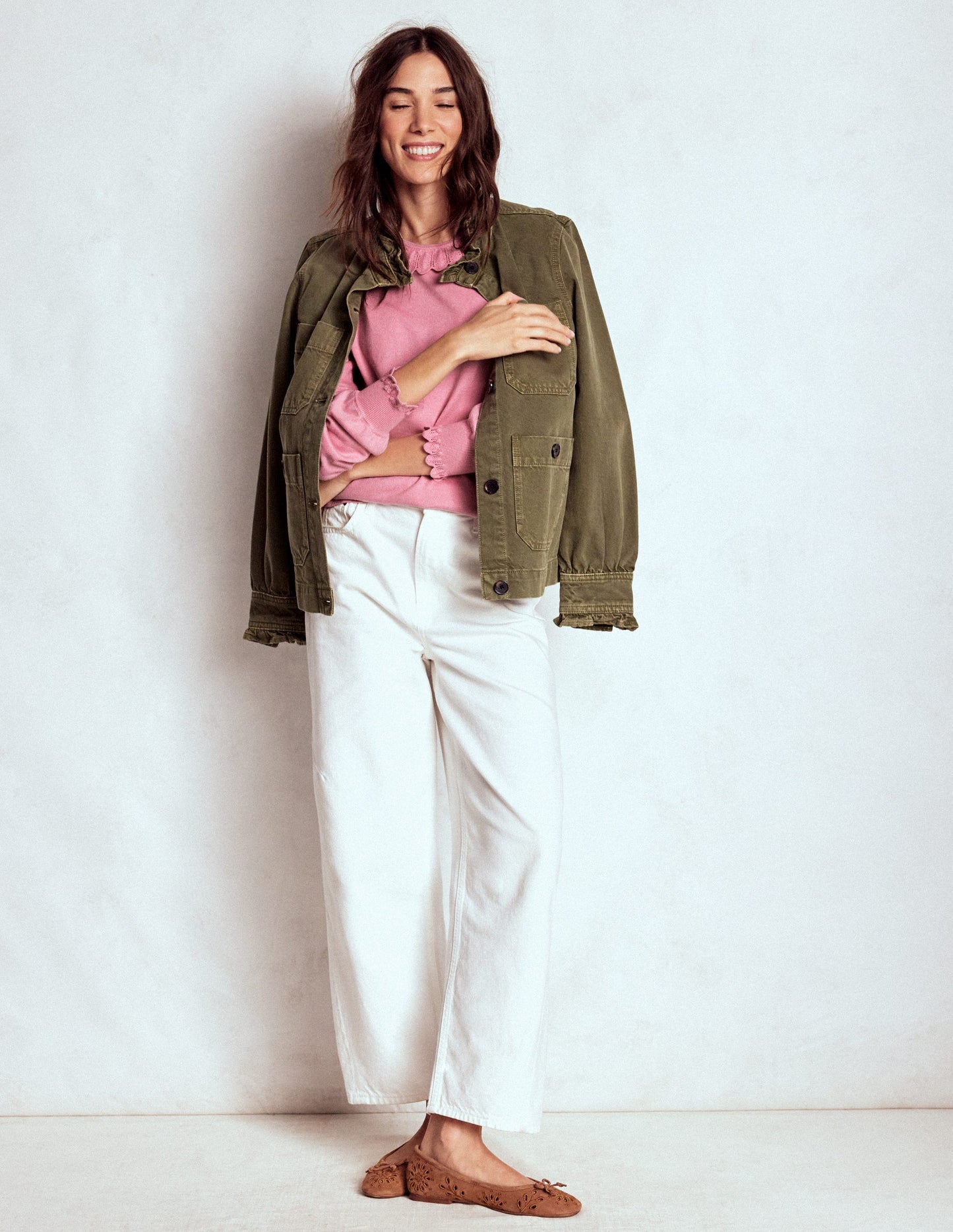 Melina Cotton Ruffle Jumper-Formica Pink