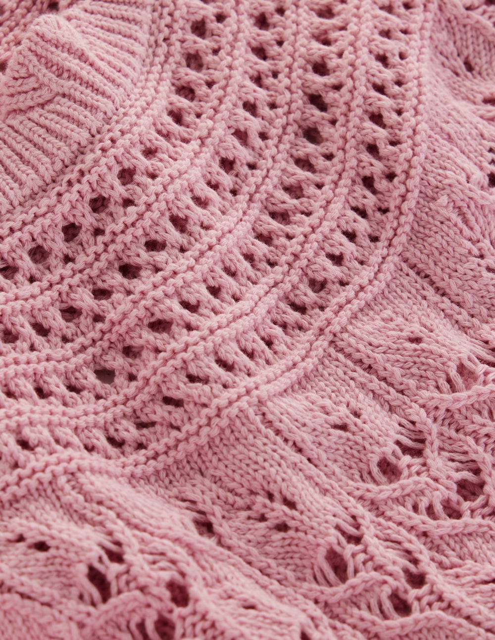 Crochet Mix Stitch Jumper-Formica Pink-6