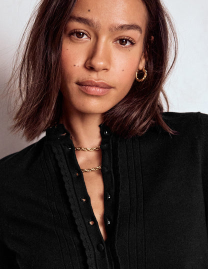 Angela Cotton Scallop Jumper-Black-2