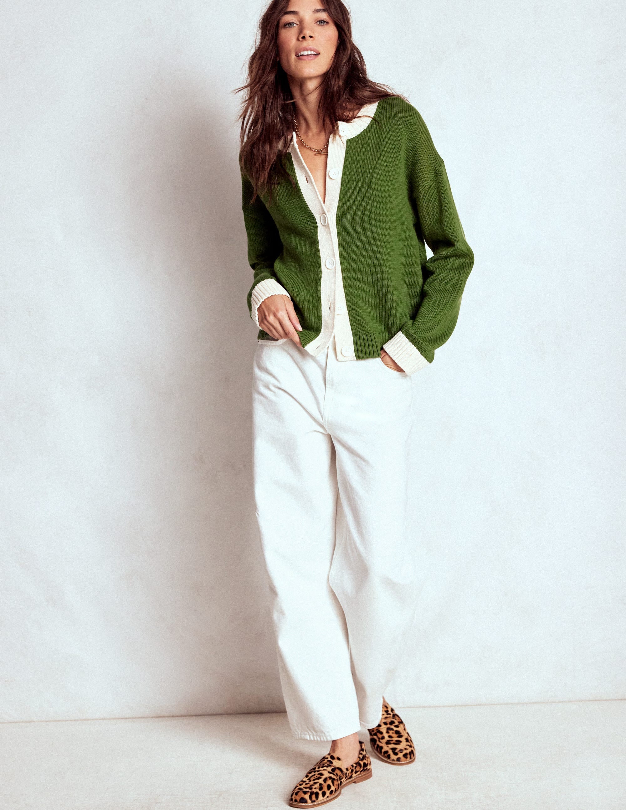 Jemma Chunky Cotton Cardigan-Promenade Green - Image 4
