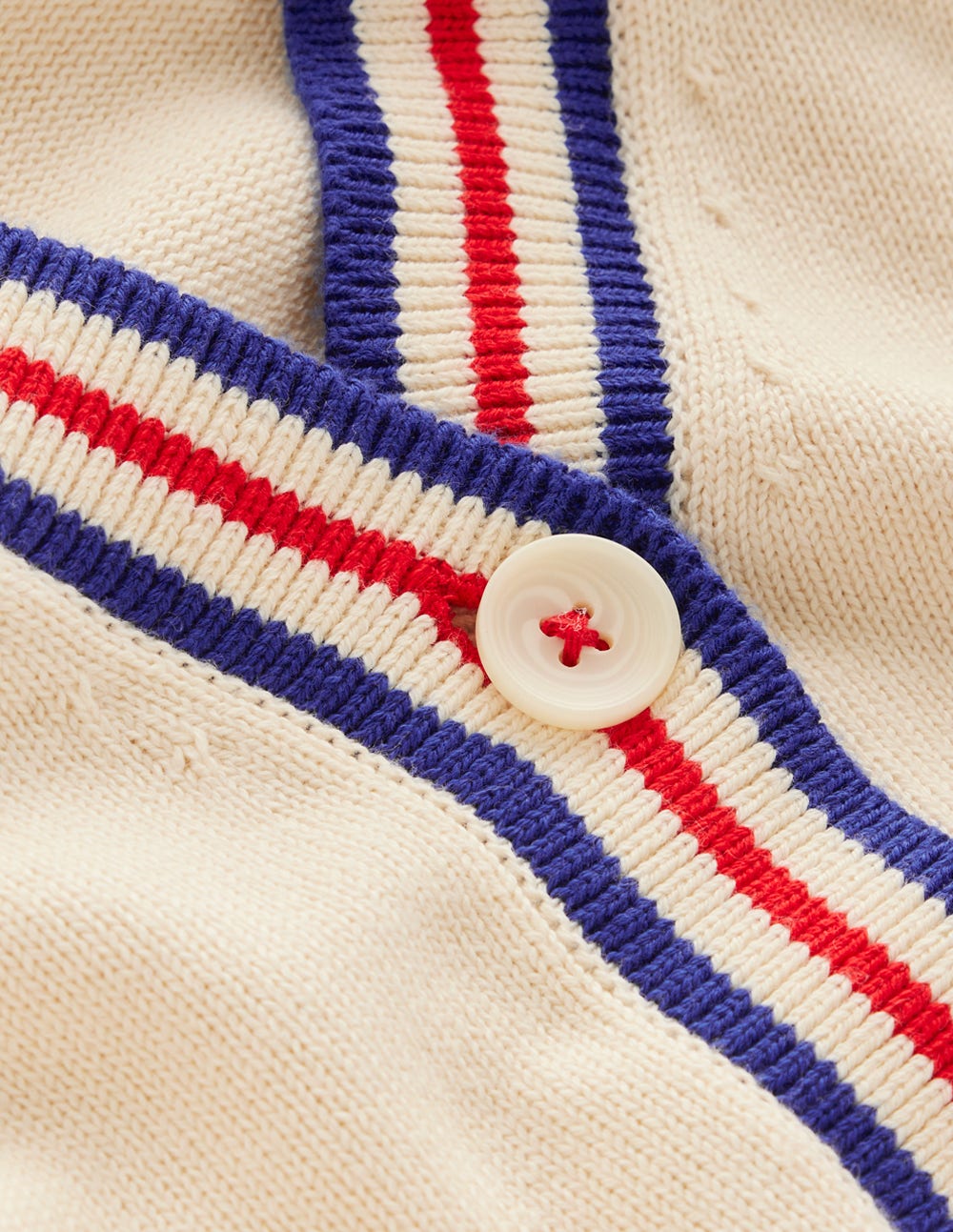 Long Cotton V-neck Cardigan-Warm Ivory