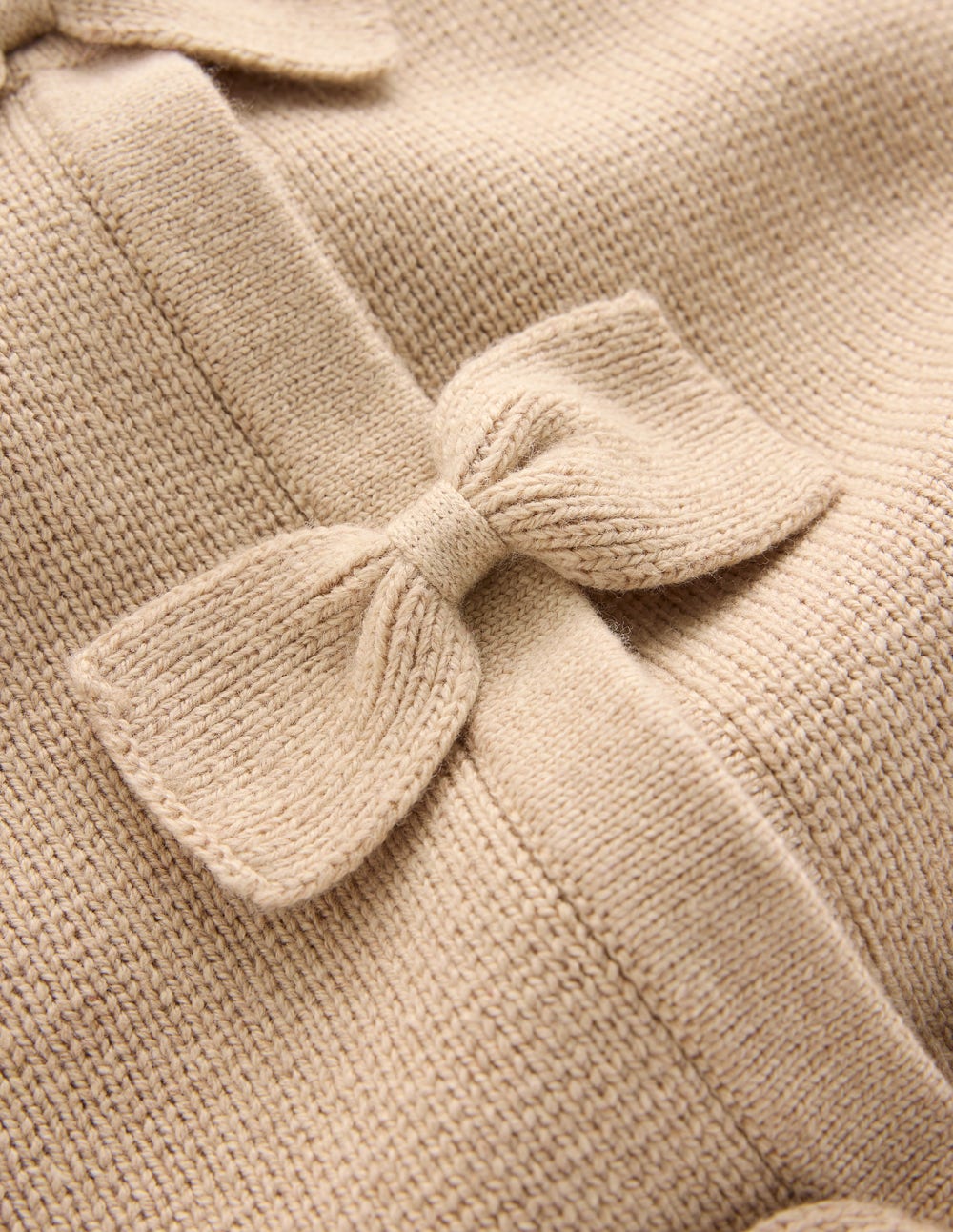 Knitted Bow Cardigan-Chinchilla Melange-6