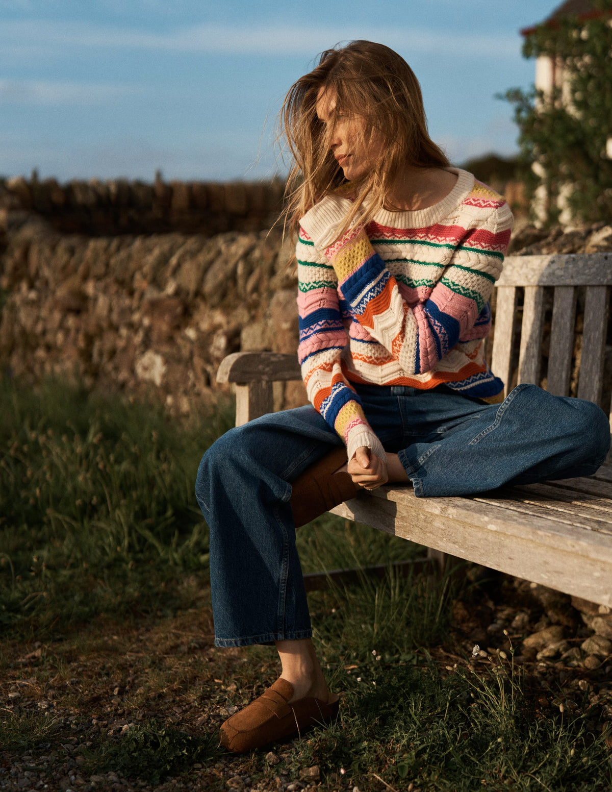 Textured Fair Isle Jumper-Multi - Image 7