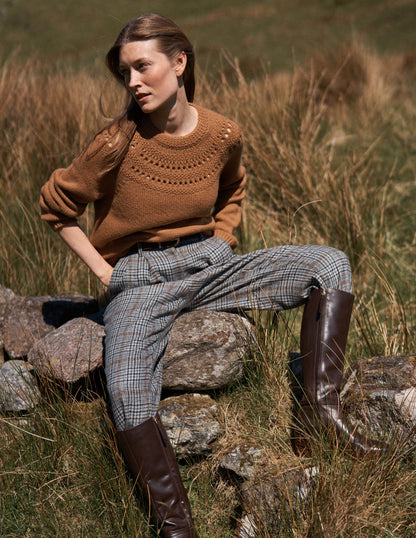 Fluffy Chunky Jumper-Camel Melange-5