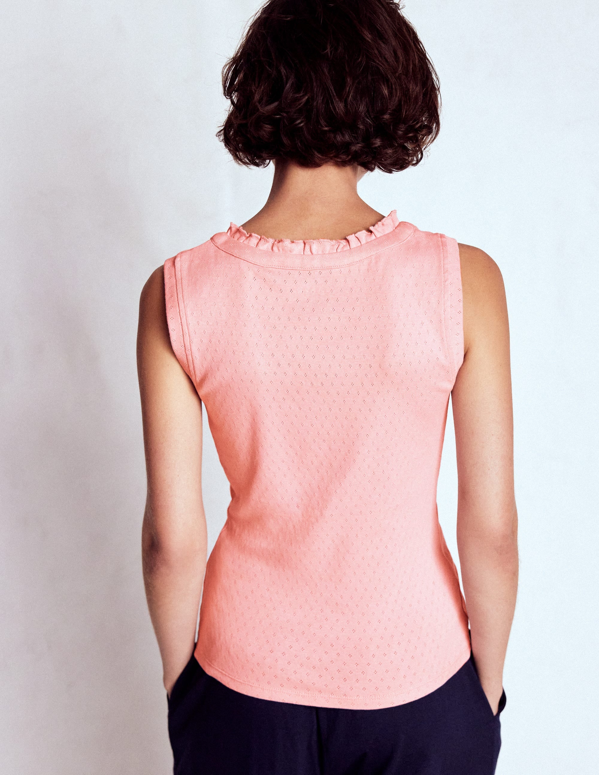 Jersey Henley Pyjama Vest-Light Pink - Image 3