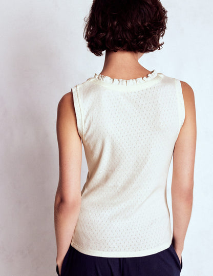 Jersey Henley Pyjama Vest-Classic Ivory-3