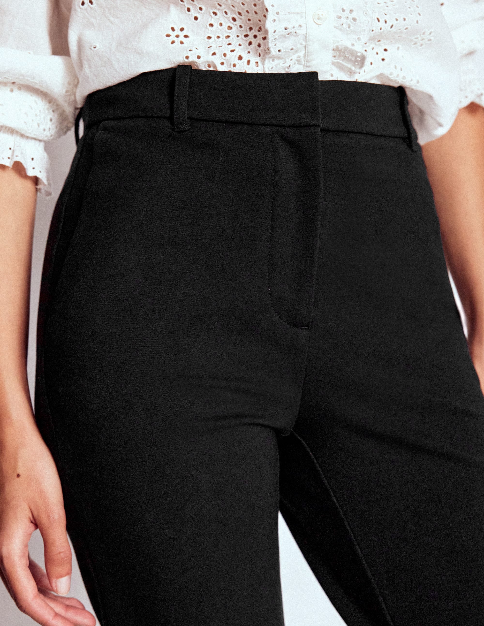 Highgate Ponte Trousers-Black - Image 2
