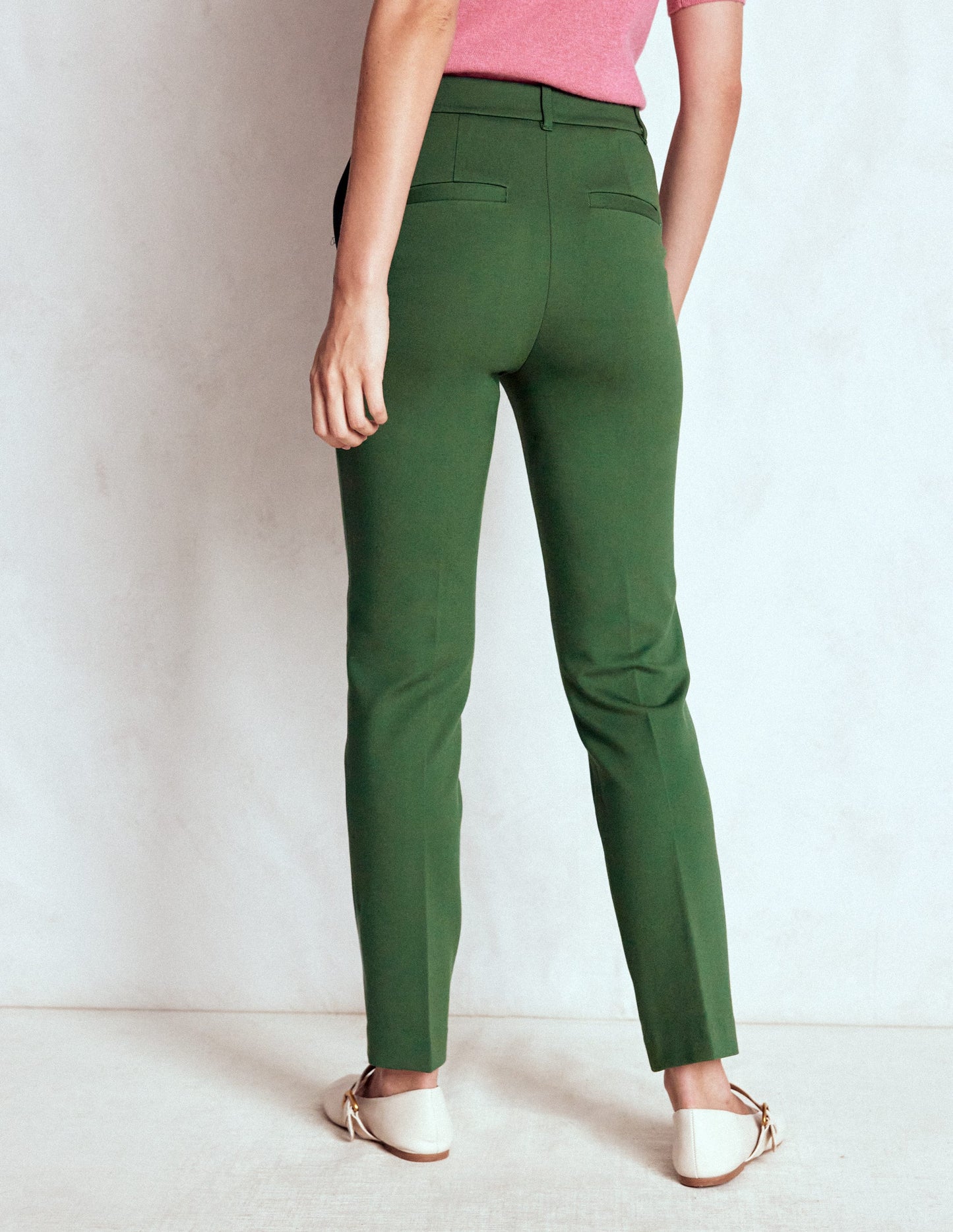 Highgate Ponte Trousers-Hunter Green