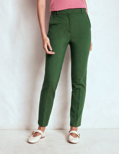Highgate Ponte Trousers-Hunter Green-4