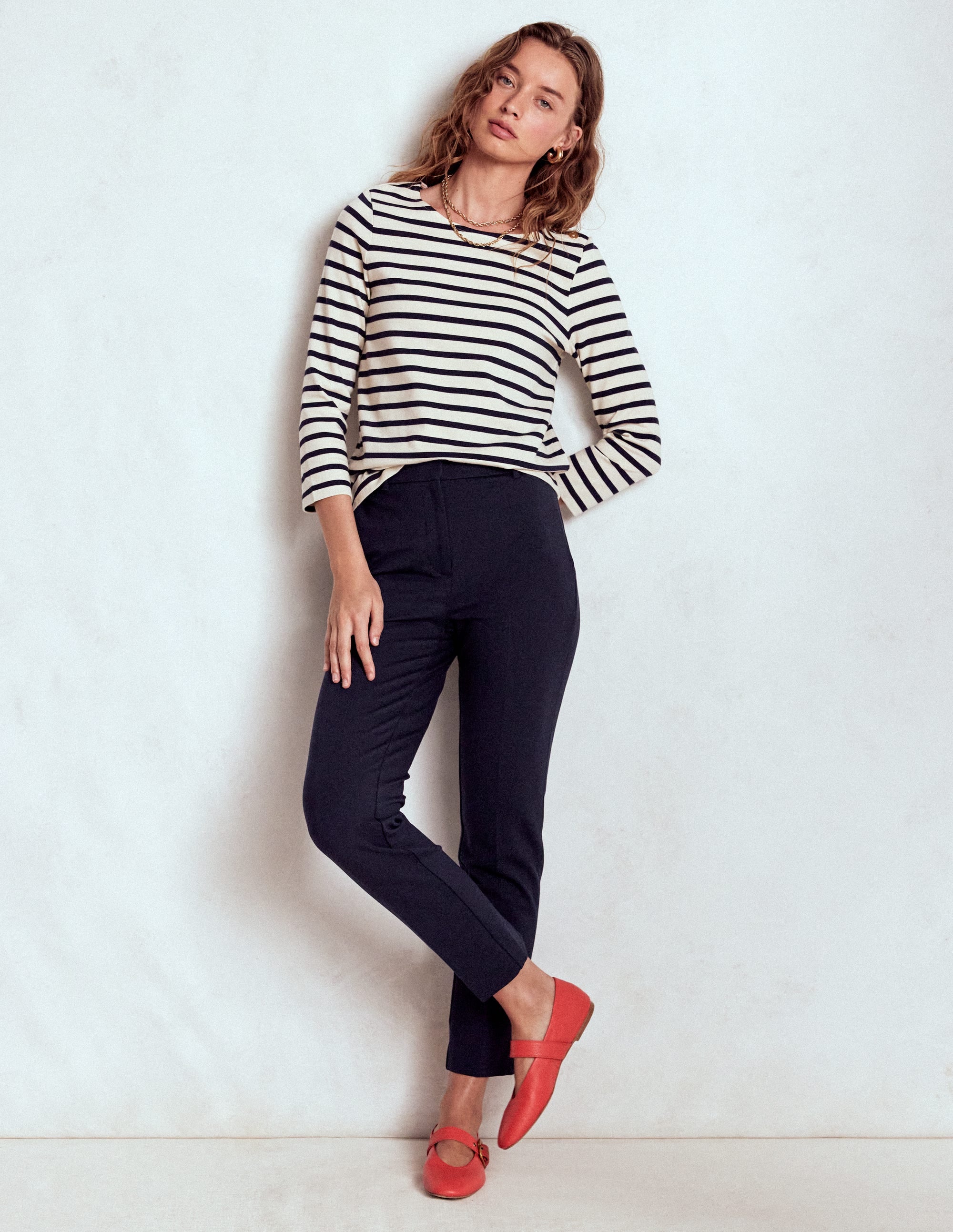 Highgate Ponte Trousers-Navy - Image 1