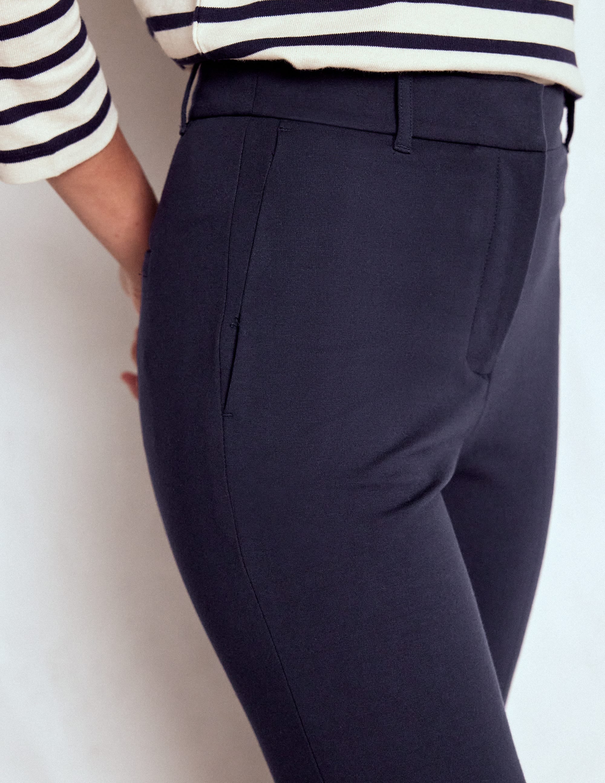 Highgate Ponte Trousers-Navy - Image 2