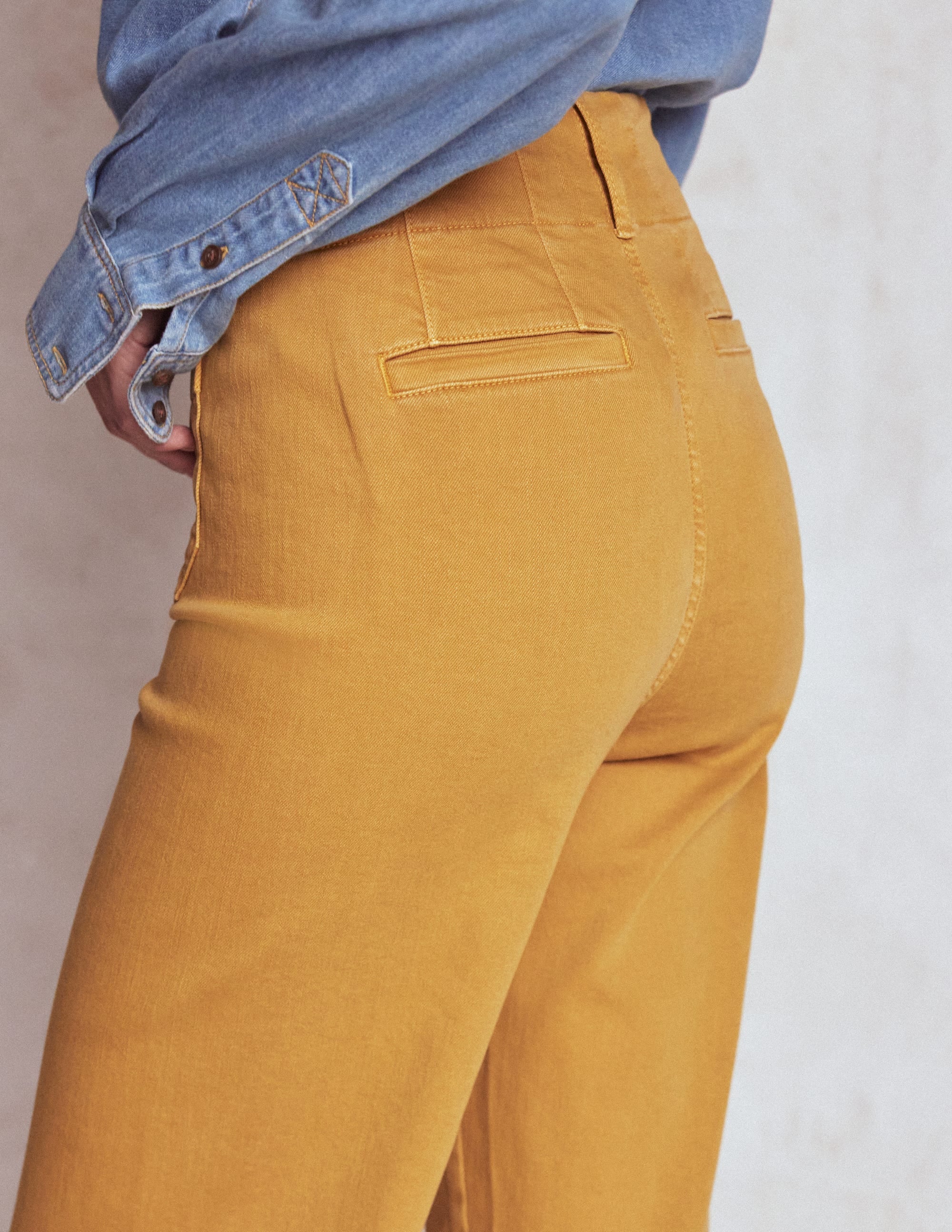 Primrose Patch Pocket Trousers-Golden Rye - Image 2