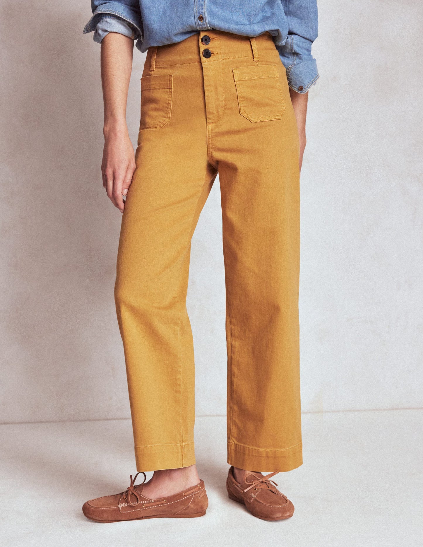 Primrose Patch Pocket Trousers-Golden Rye