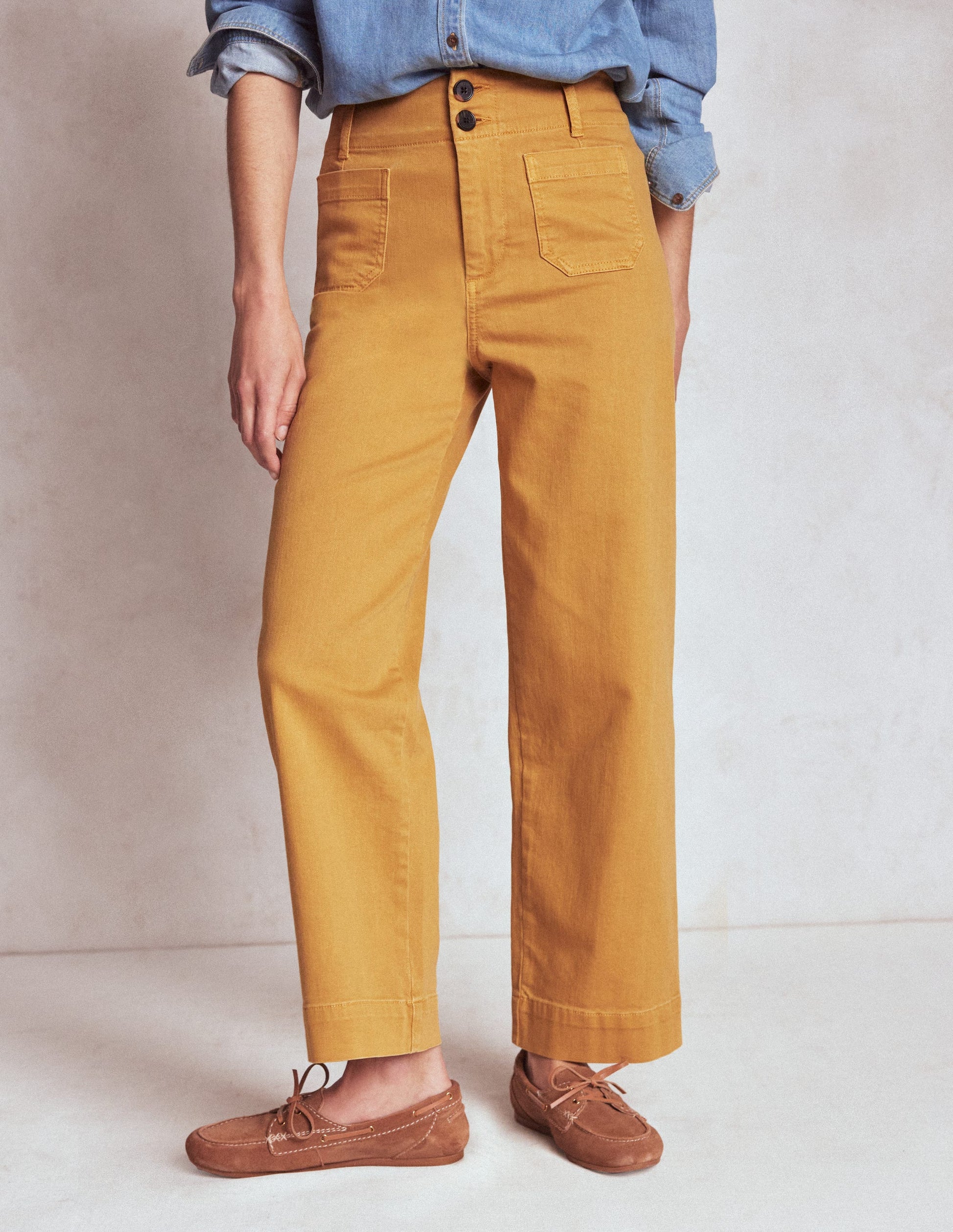 Primrose Patch Pocket Trousers-Golden Rye-4